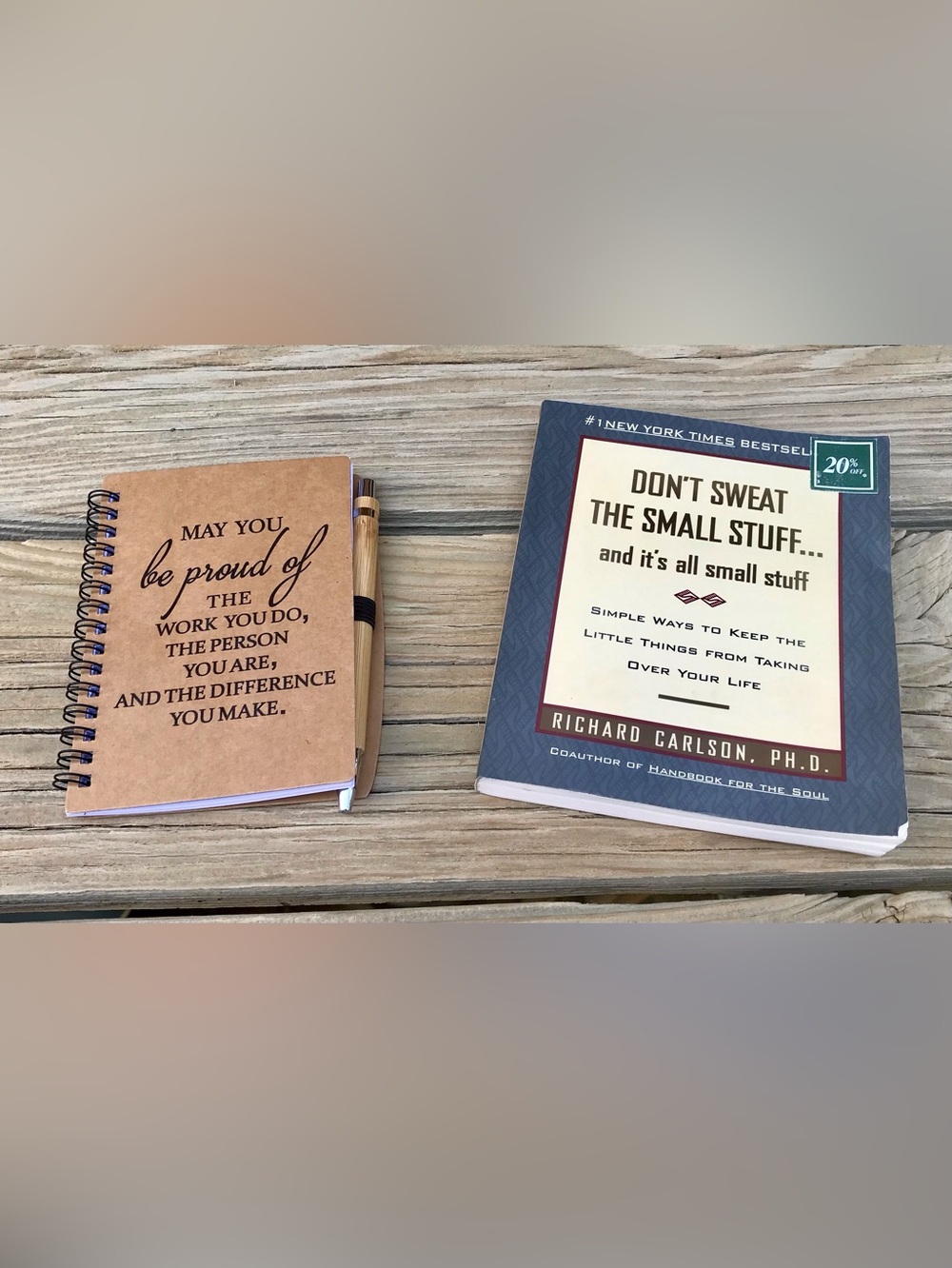 Book Set Don’t Sweat The Small Stuff & Inspirational Notebook Journal Pen Set